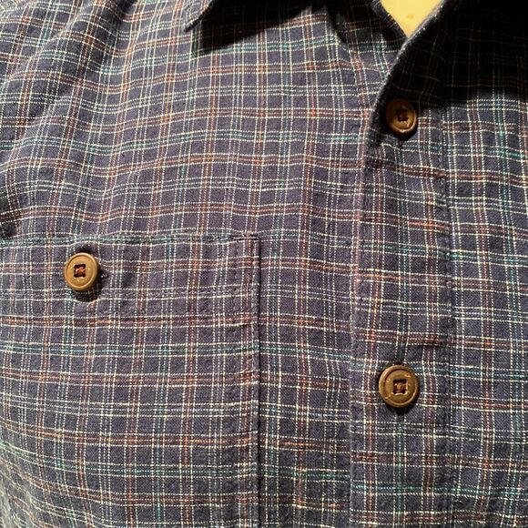 Patagonia Small Worn Wear Back Step Shirt Short Sleeve Plaid - Picture 2 of 7